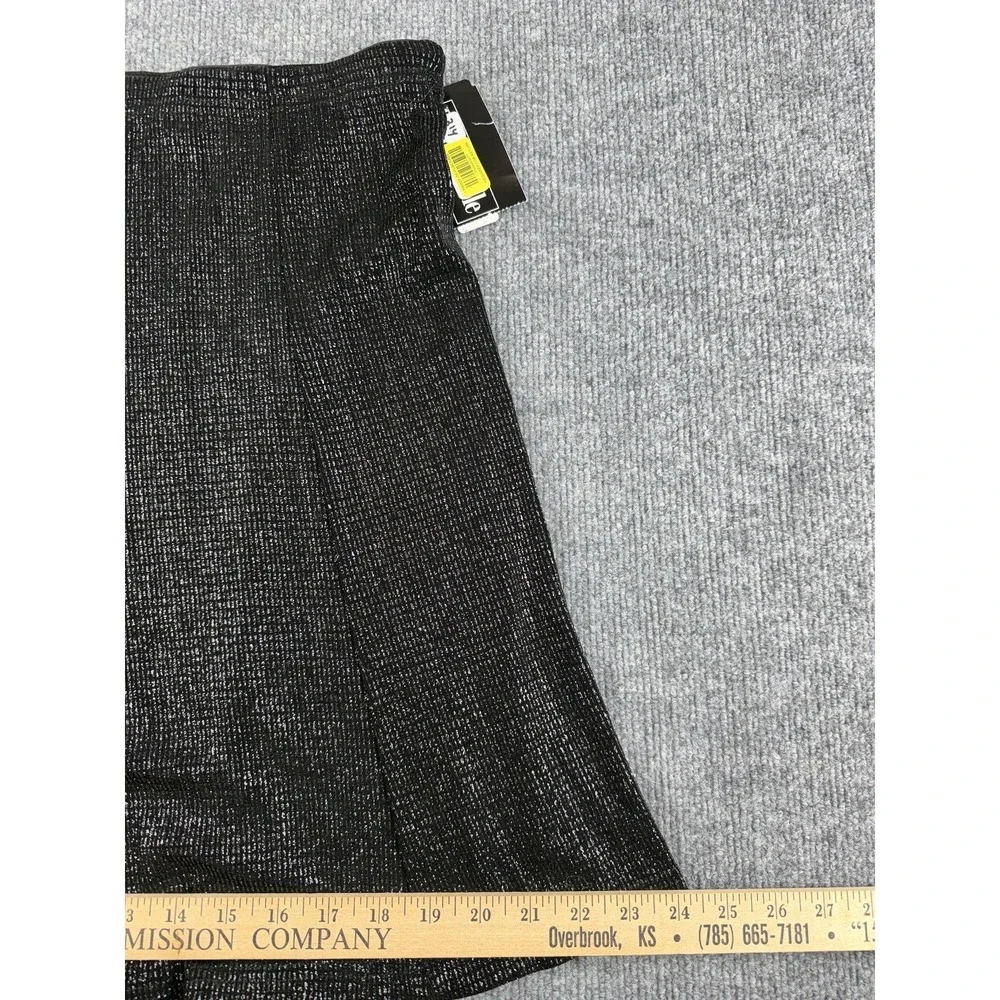 Ronni Nicole Skirt Womens Petite Small‎ Black Glitter A-Line Knit Elastic Waist